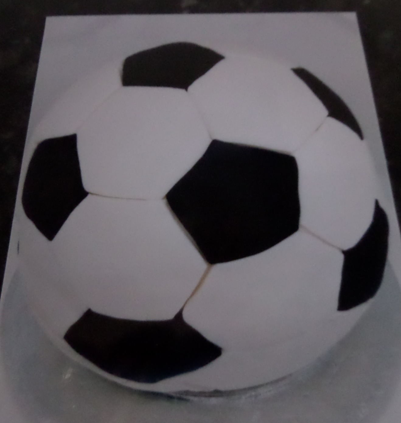 round sphere 3D football birthday cake