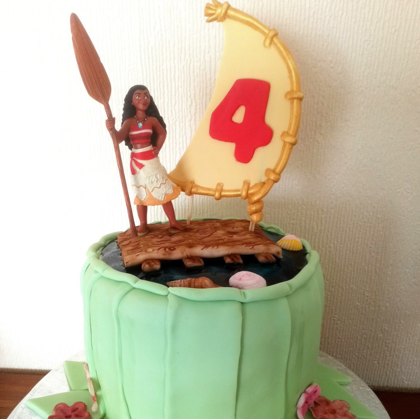 moana themed 4th birthday cake