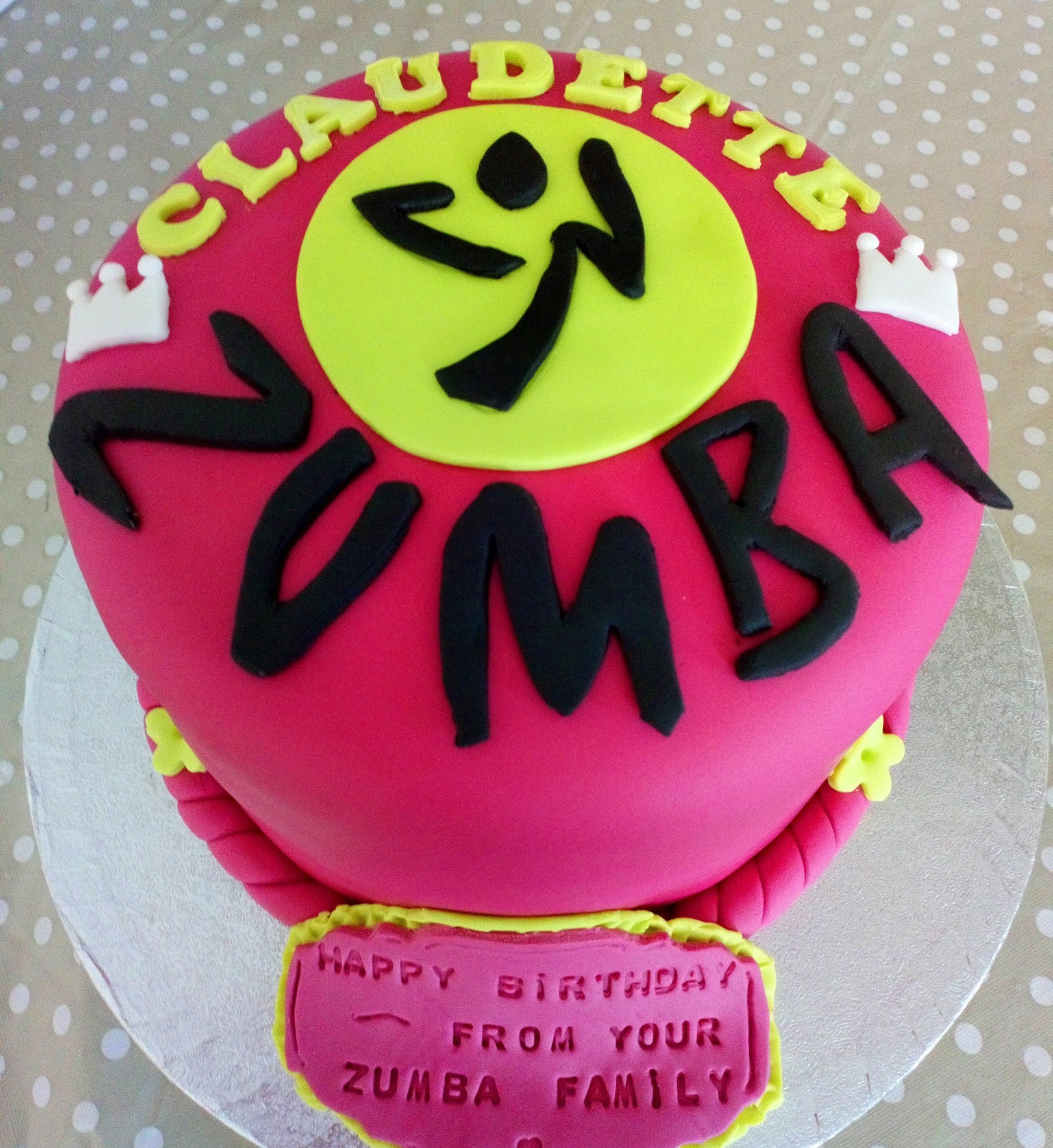 "Zumba" inspired ladies birthday cake