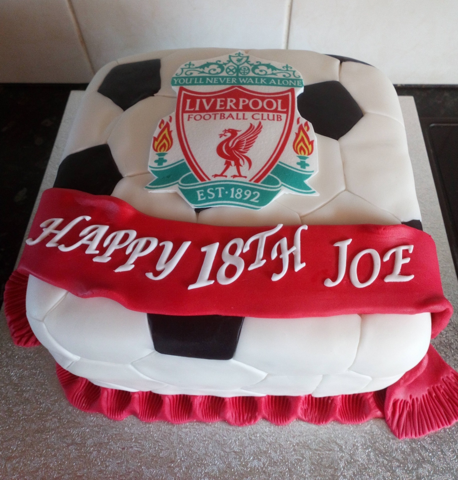 Mens "Liverpool" football club birthday cake