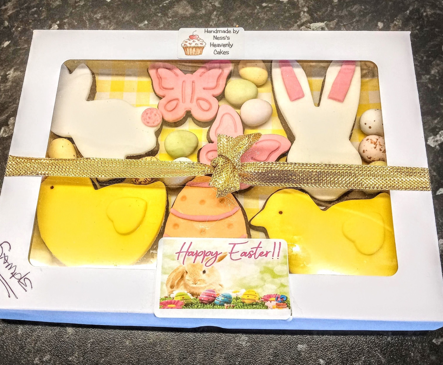 Packaged Easter biscuit box