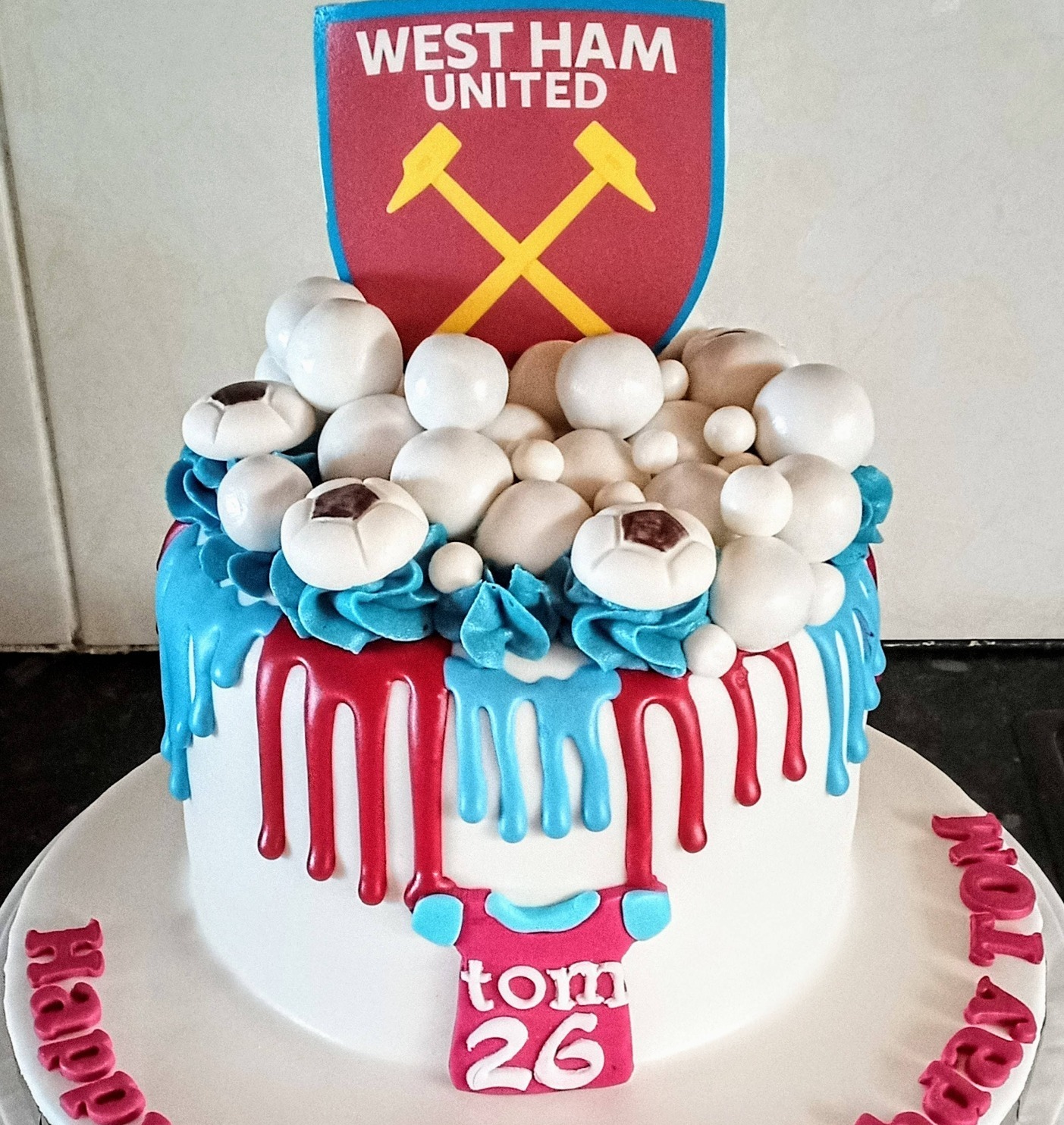 west ham boys birthday cake