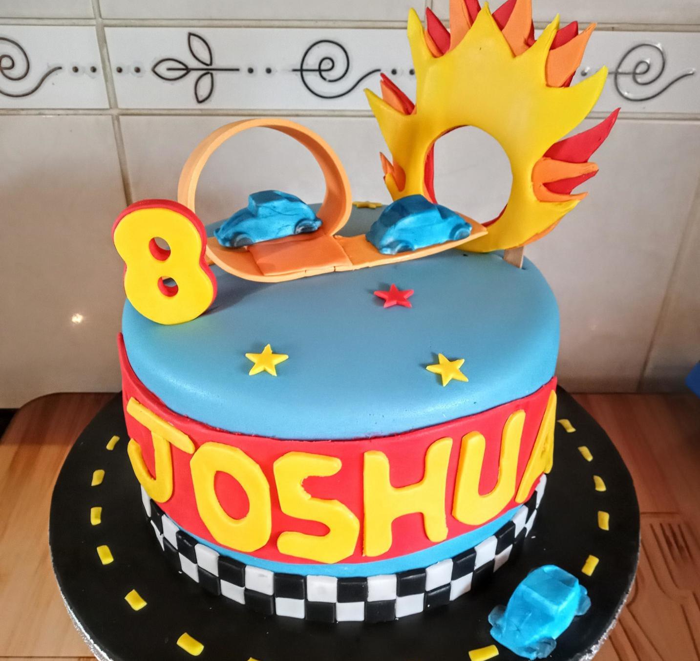 "Hot wheels" inspired boys birthday cake