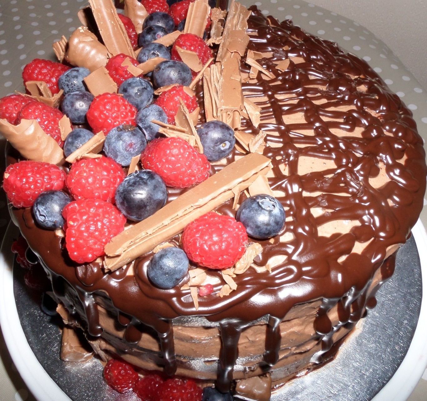 chocolate and fruit gateaux style