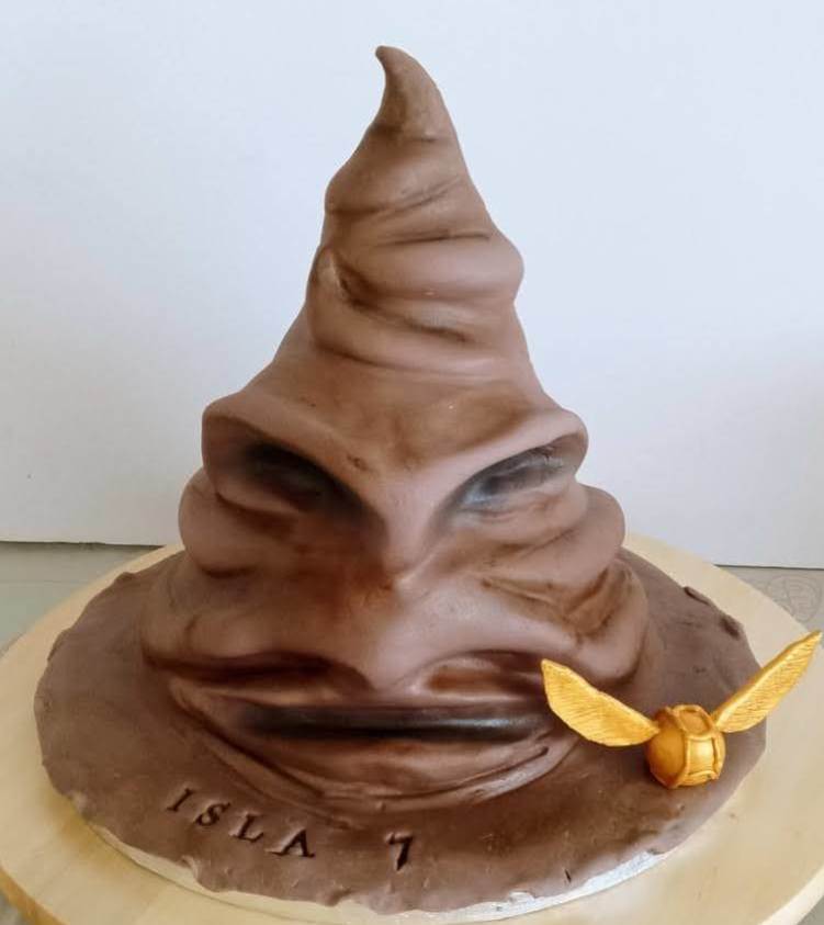 Harry Potter inspired sorting hat birthday cake
