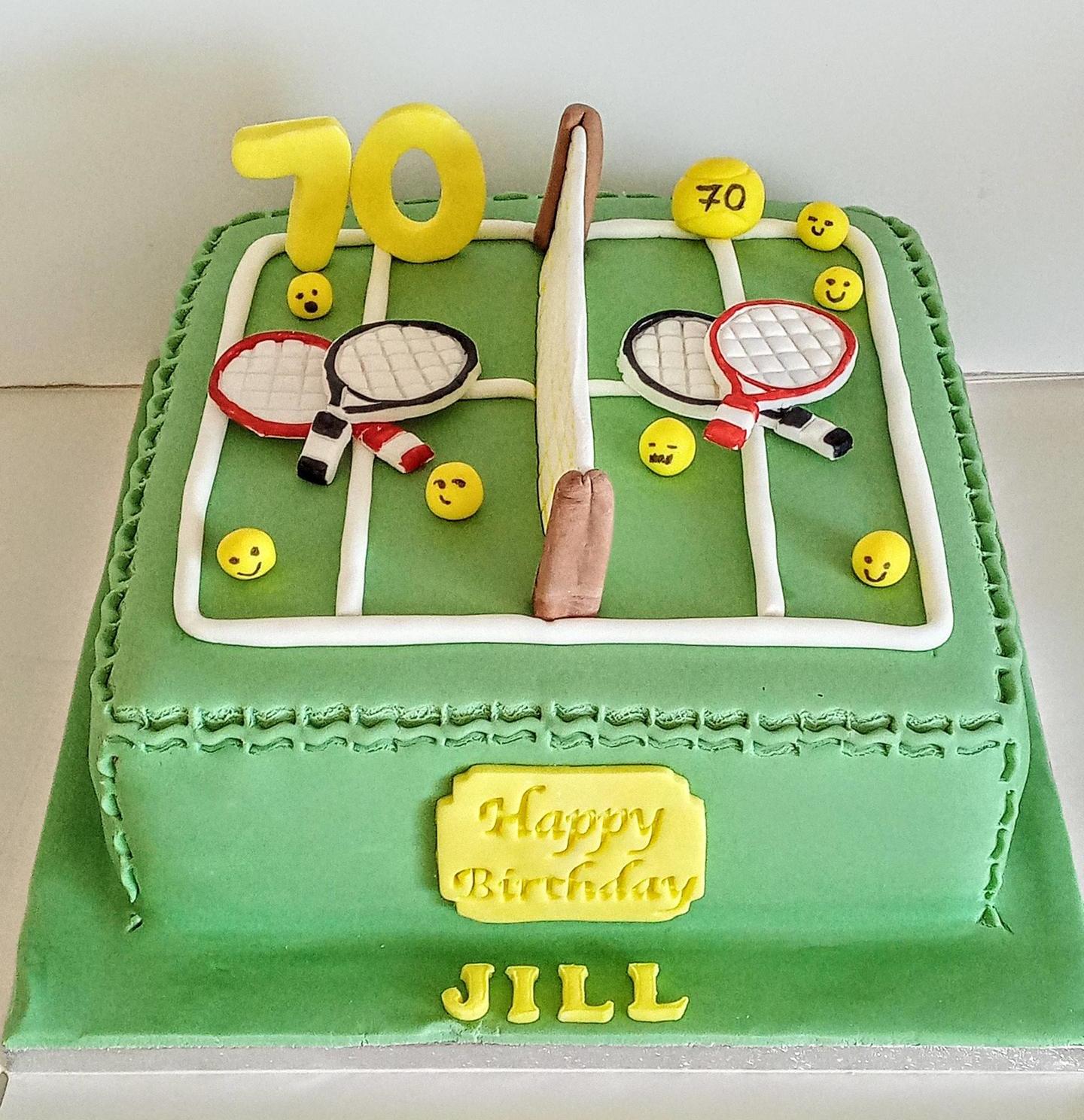 Ladies Tennis themed birthday cake