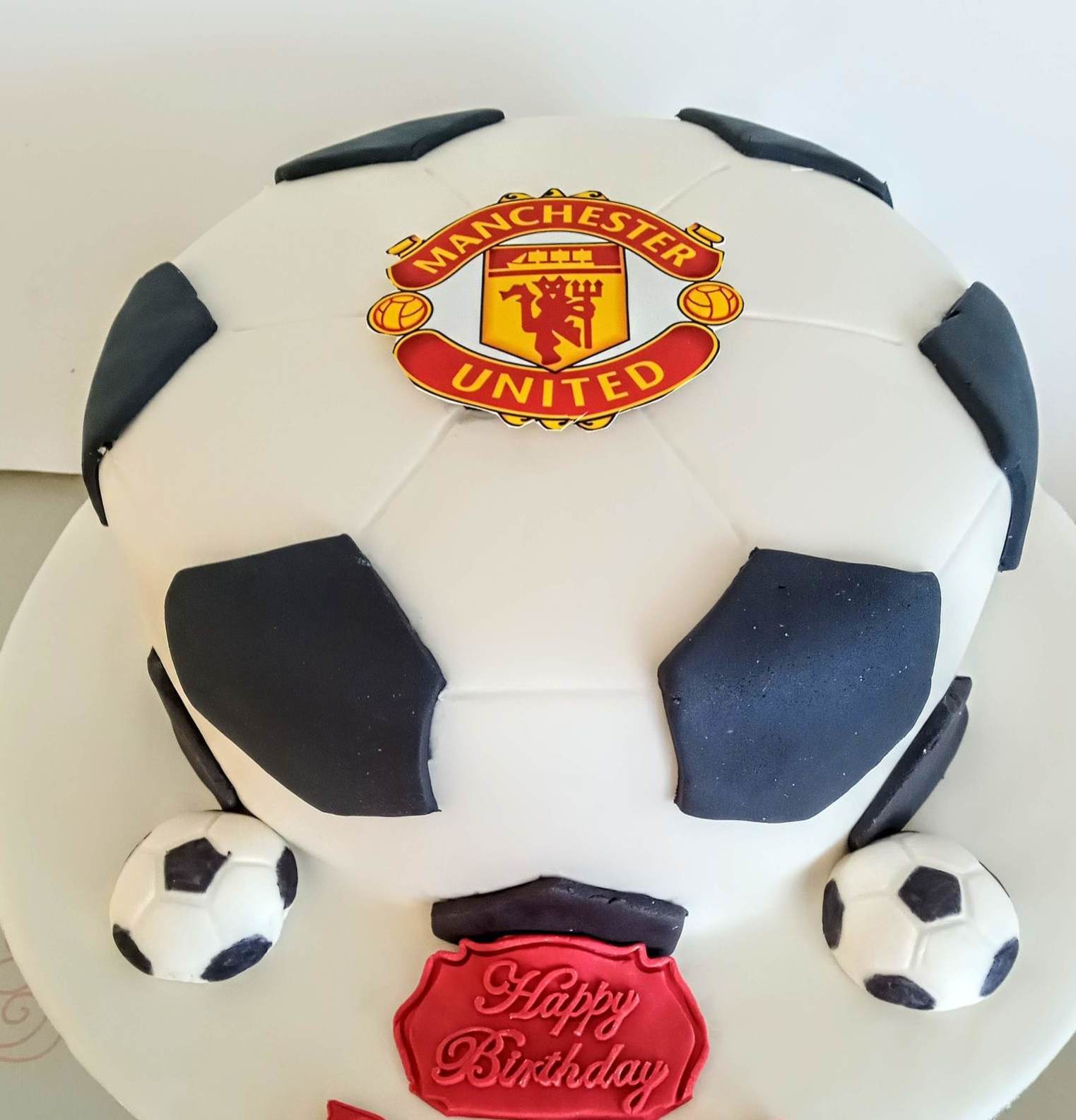 Football club themed birthday cake