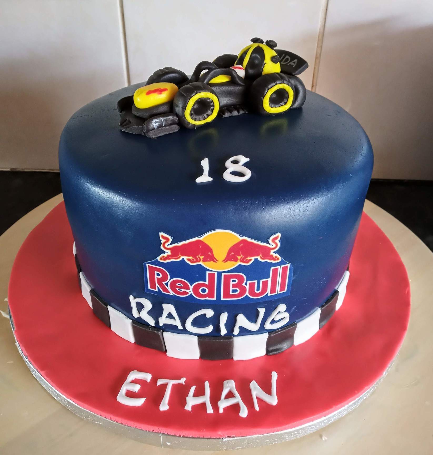 Grand prix inspired 18th birthday cake
