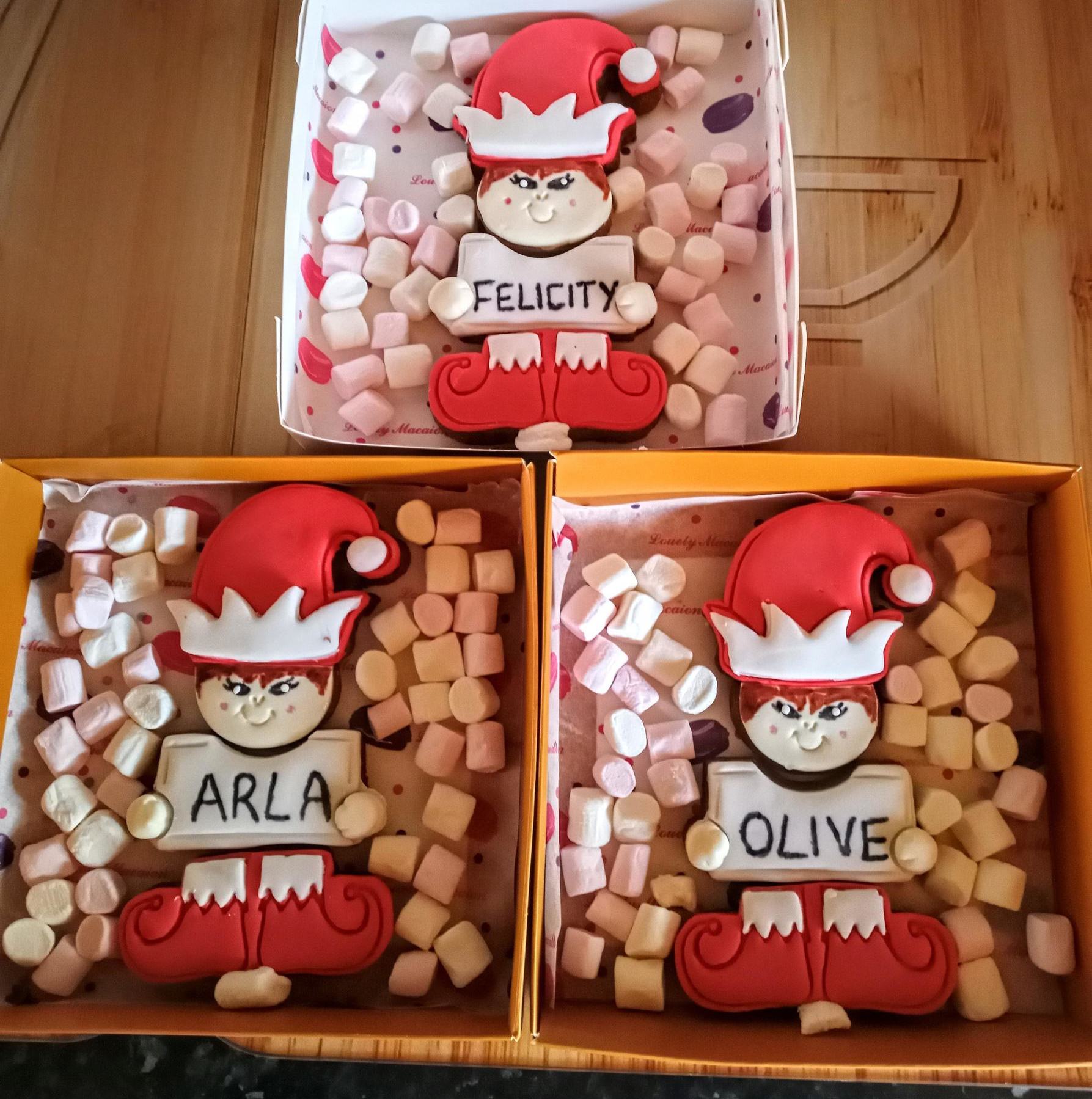 Personalised christmas gnome in a box cookie