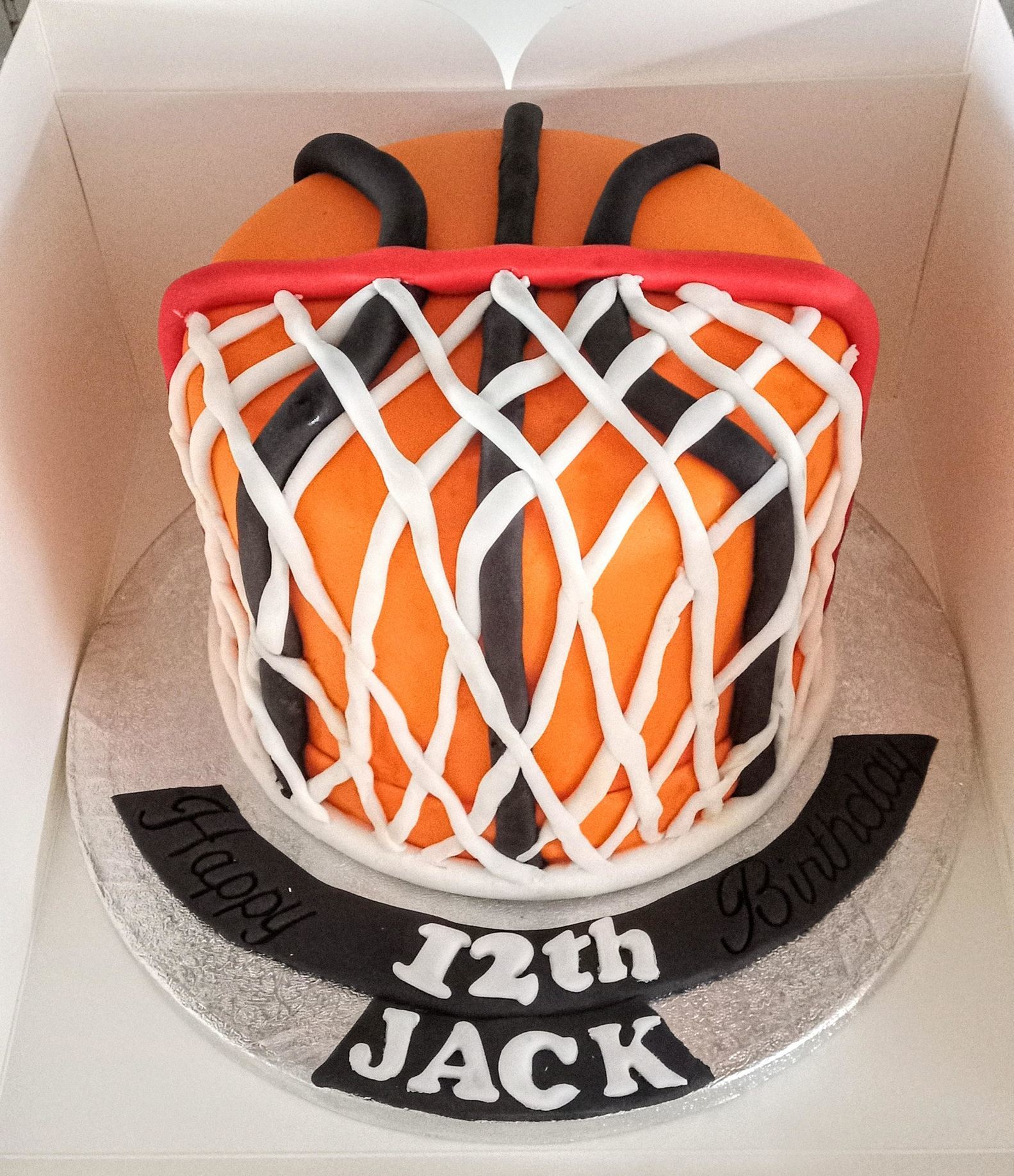 A Boys basketball inspired birthday cake