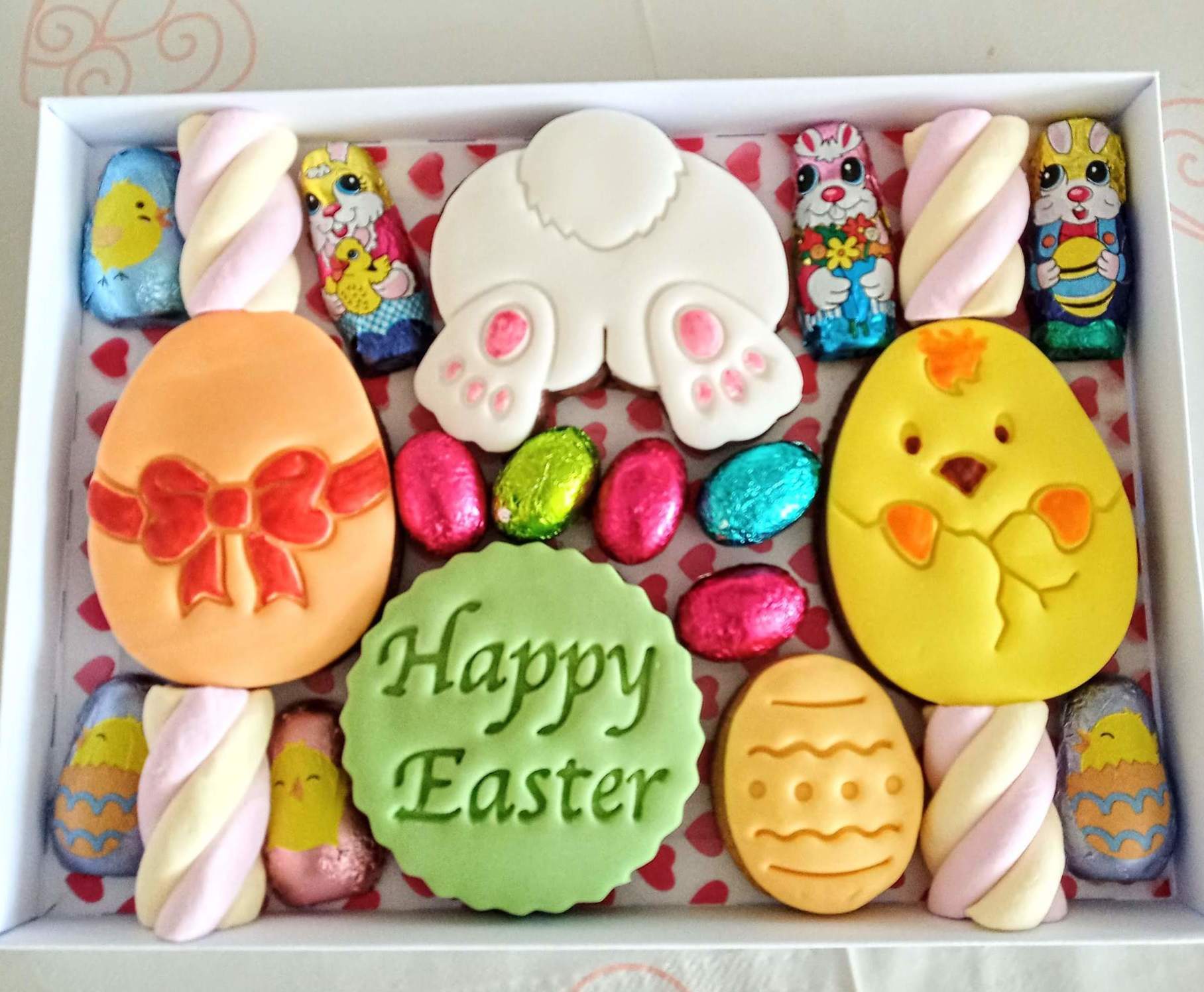 assorted easter cookie box