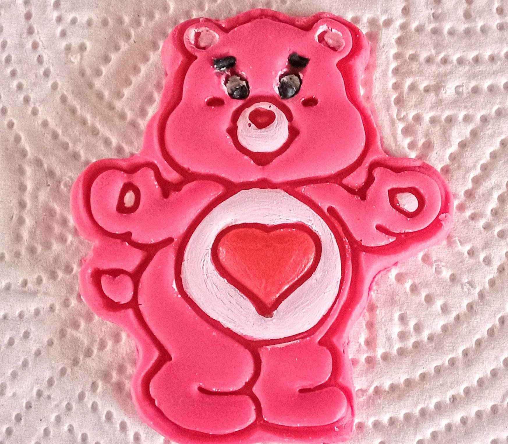 Love heart carebear valentines cookie