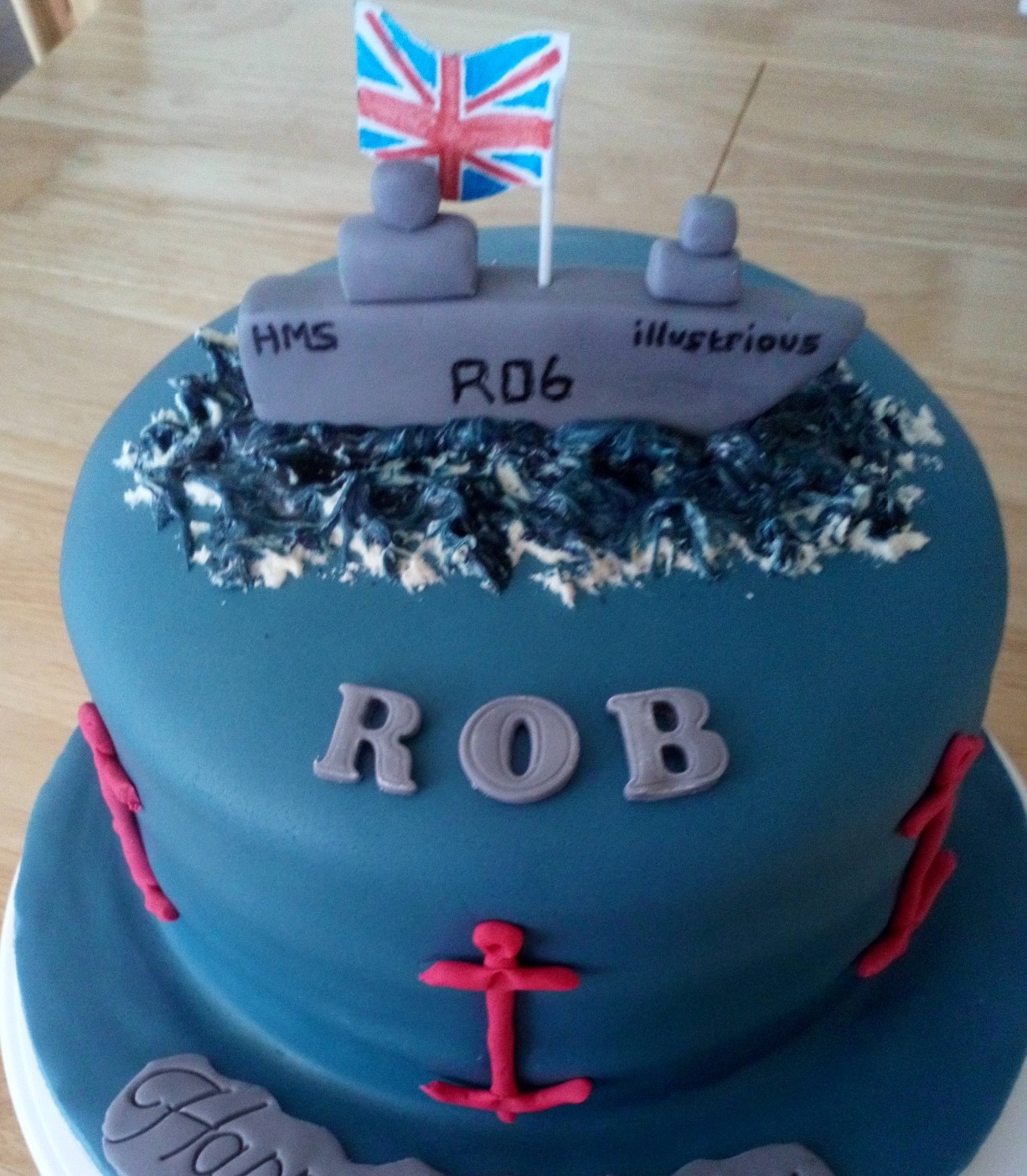 Mens Navy/sailing inspired birthday cake