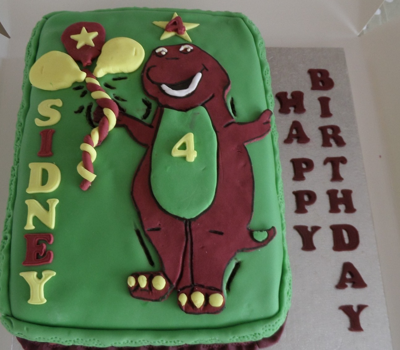 "Barney" inspired birthday
